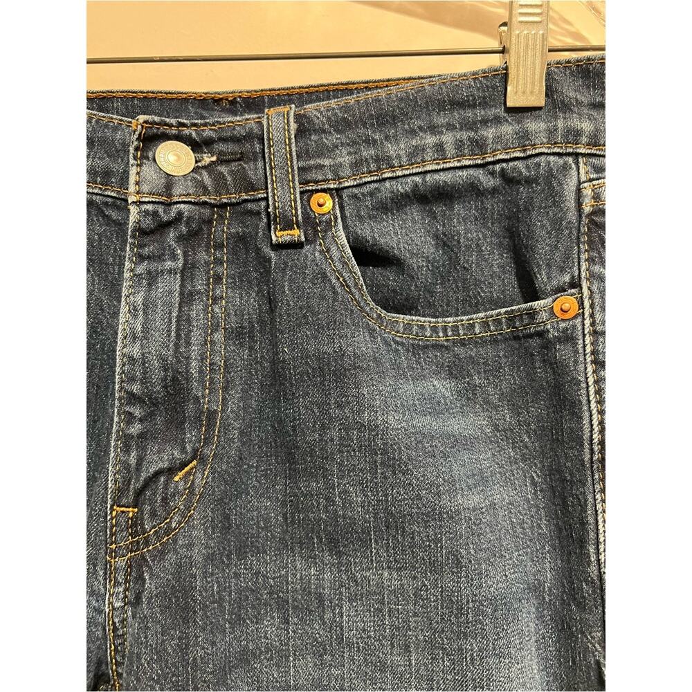 Levi's 505 Straight Leg Jeans in Dark Blue Denim W29 L32 - Picture 7 of 8